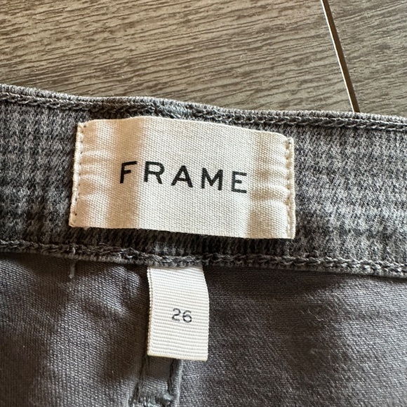 FRAME Denim Womens Ali High rise Cigarette Jeans - 26 / Plaid - Picture 2 of 3